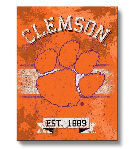 Clemson Tigers Canvas Wall Art Collegiate Licensed