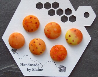 Multicolor - 1.5cm Handmade Fabric Button Small (Set Of 12) 22 main image 1