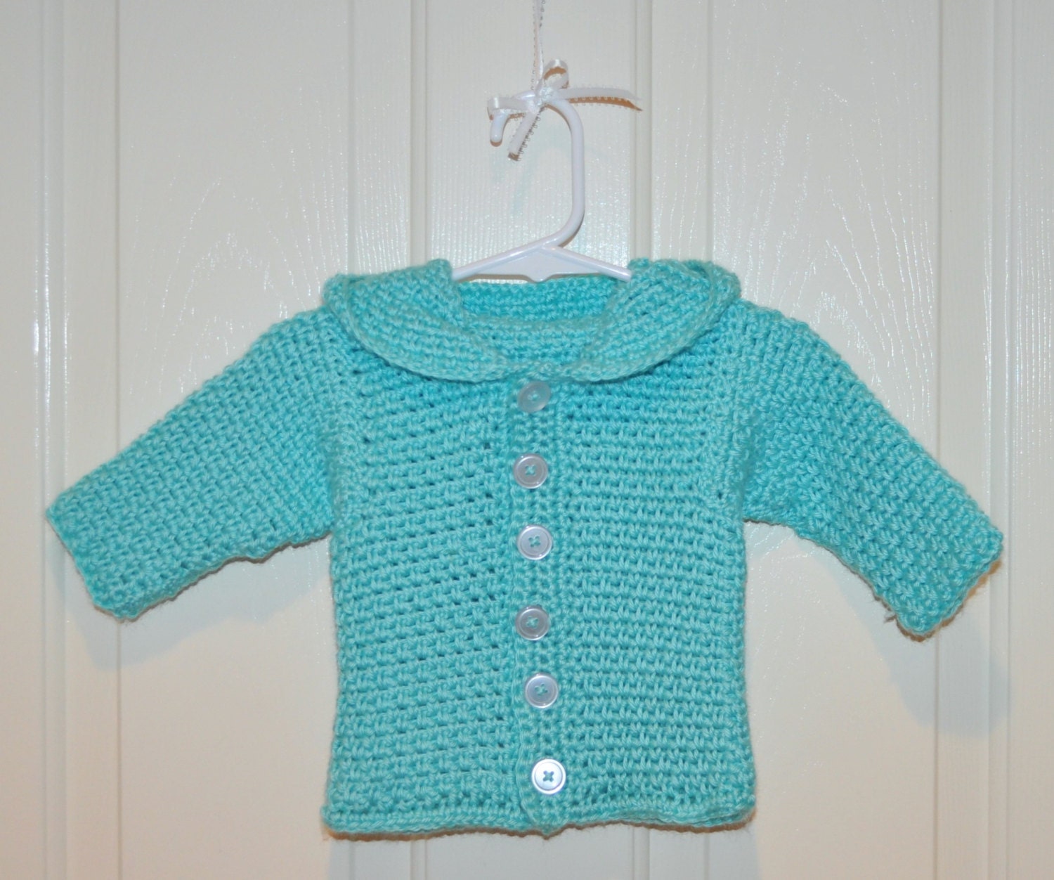 Hooded ROBIN EGG BLUE Sweater Button Front Hoodie Baby Girl