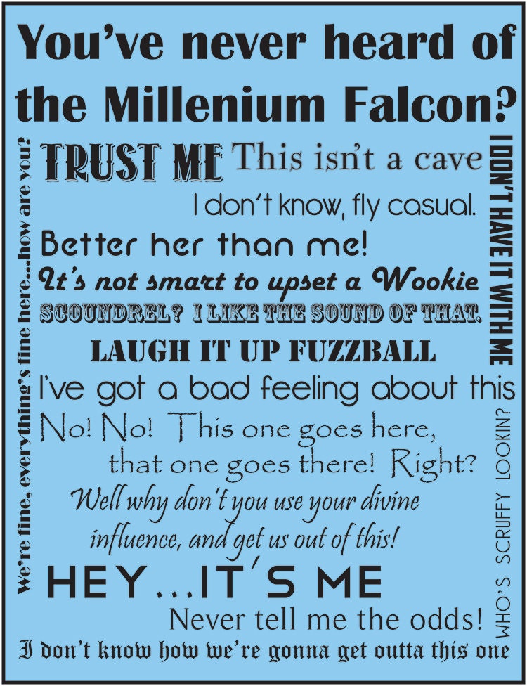 Solo Quotes 8X10 Art Print by onefiftystudios on Etsy