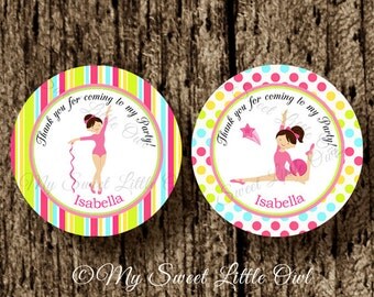 Gymnastics Cupcake Topper - Gymnastics Birthday - gymnastics tag - Gymnastics printable - gymnastics sticker - gymnastics label