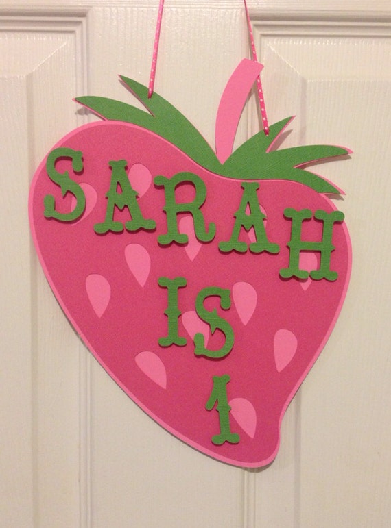 New...STRAWBERRY SHORTCAKE Sign by PlanMyBash on Etsy