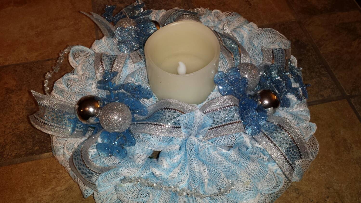 blue candle ring winter candle ring snowflake candle ring blue candle ring winter candle ring snowflake candle ring