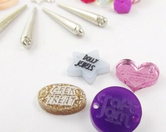 50 x (15MM) CUSTOM laser cut engraved jewellery tags