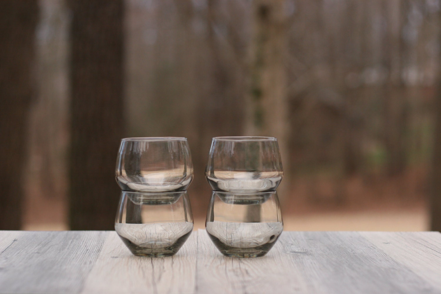 Set of Four Vintage Ikea Smoky Juice Glasses / by theretrobeehive