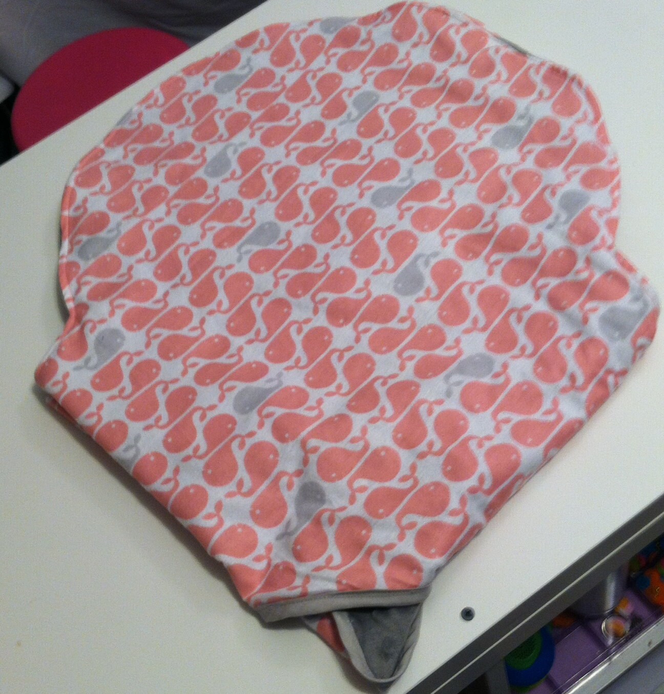 Hooded infant car seat blanket. Minky and by JuJusBabyBoutique