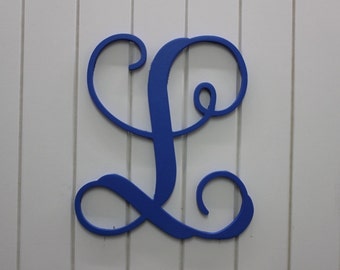 Wall Monogram 10" Tall - Single Letter - Painted Wooden Monogram Wall Decor - Wedding Gift, Door Wreath, Wall Monograms, Baby Room