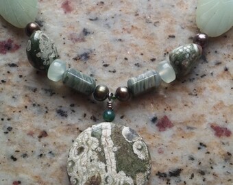 Ocean Jasper and Aventurine Necklace
