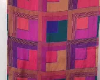Gorgeous Reds and Golds Pure Silk Scarf
