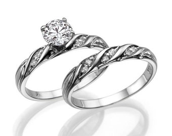 woven wedding ring sets