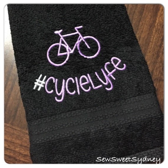 Cycle Towel/ Spin Towel/ Gym TowelEmbroidered by SewSweetSydney