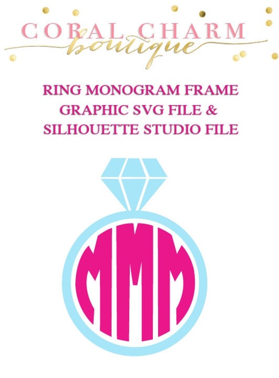 Download Ring Monogram Frame File for Cutting Machines SVG and