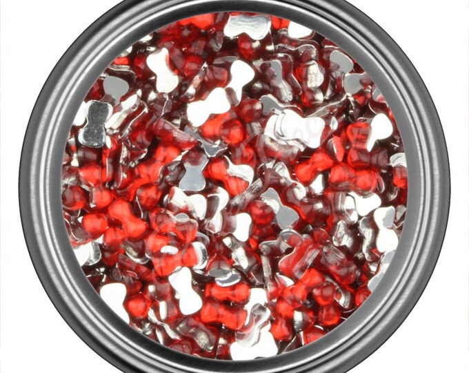 Red Bow Rhinestone Gems Flat Back Face Art Nail Art Scrapbook Phone Decoration 3mm