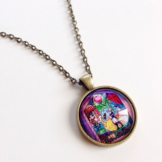 Beauty and the Beast Necklace by SpoonfulofWhimsy on Etsy