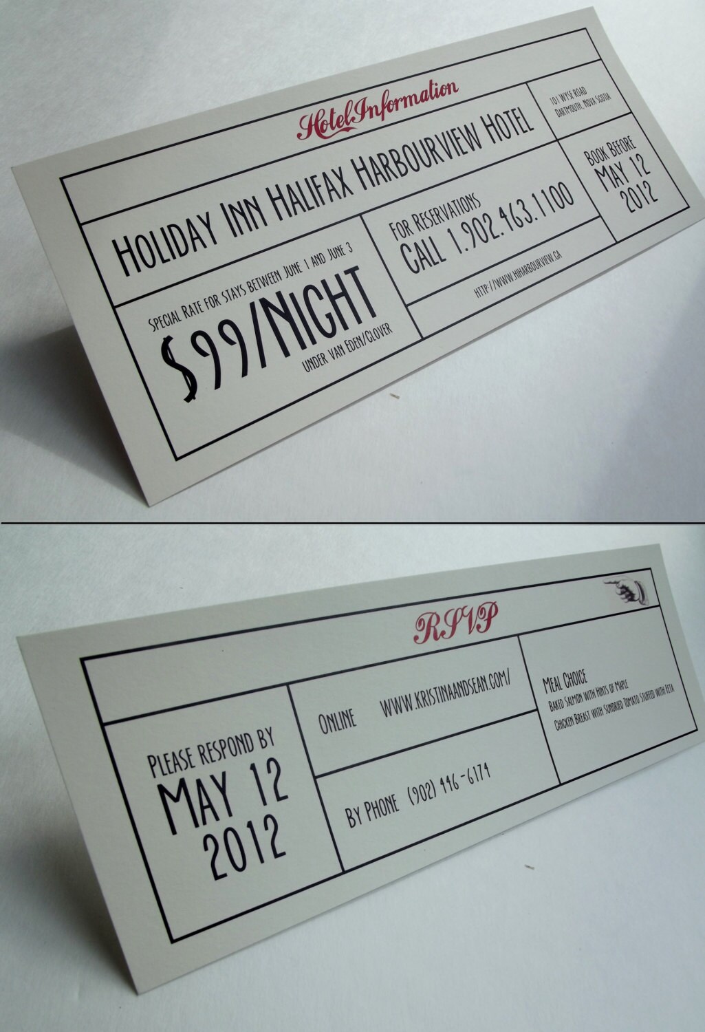 Vintage Movie Ticket Wedding Invitations 3