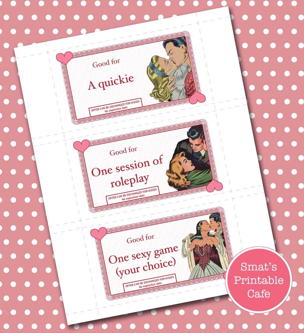 Naughty Love Coupons Printable Valentine S Day T