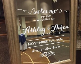 Wedding Welcome Sign Vinyl Cut Decal