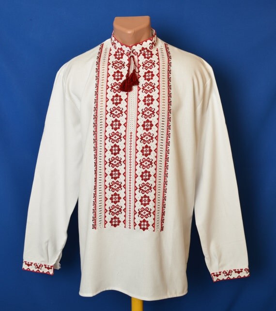 Ukrainian Hand Embroidered Men's Shirt by StoreOfEmbroidery