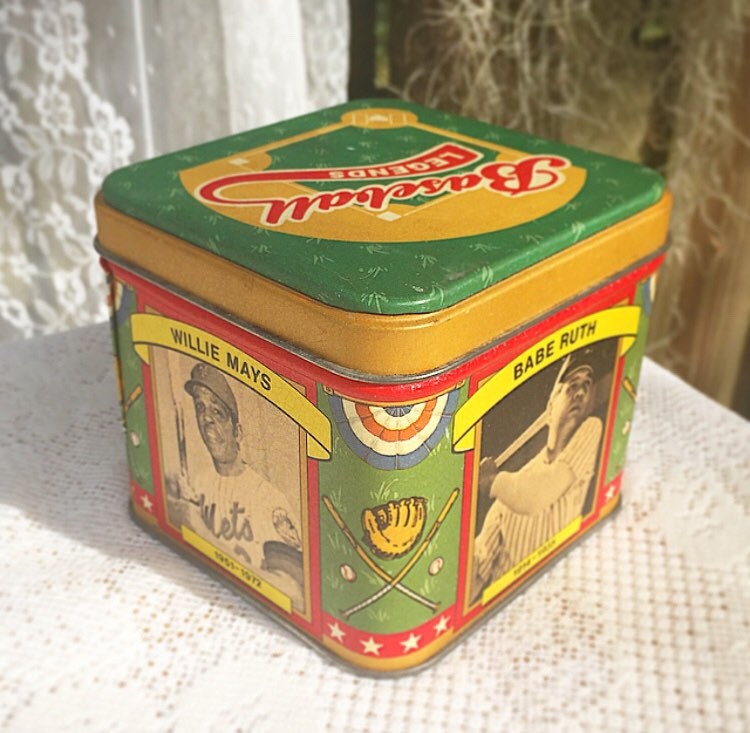 Baseball Legends Tin Vintage Roberto Clemente Willie Mays Babe