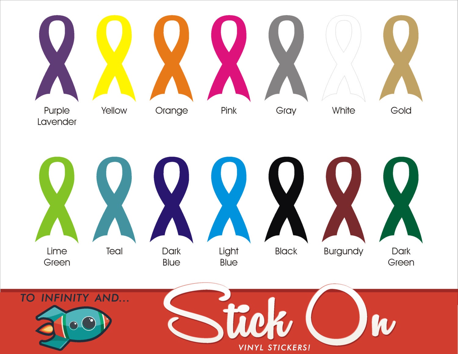 Cancer Ribbon Vinyl Decal