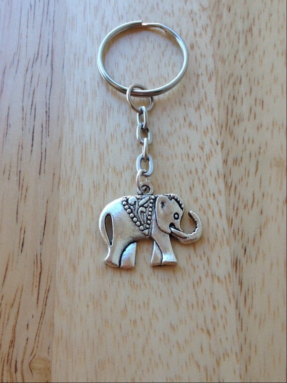 Decorative Silver Elephant KeychainYoga by AlohaMermaidJewelry