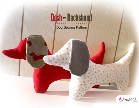 dachshund dog sewing pattern sausage dog by redrockingbird