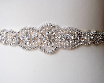 Wedding Dress Sash Belt, Luxury Crystal Bridal Sash, Rhinestone Sash, Rhinestone Bridal Bridesmaid Sash Belt, Wedding dress sash