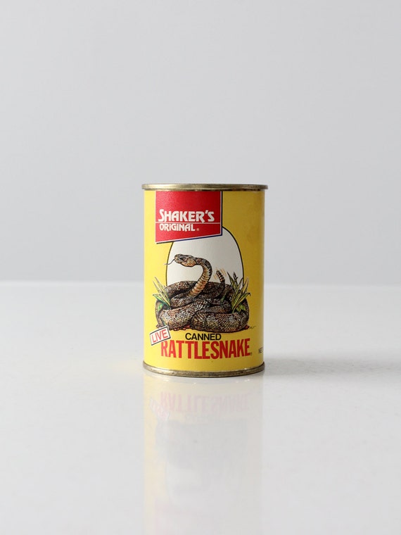 vintage Shaker's Original Canned Rattlesnake by IronCharlie