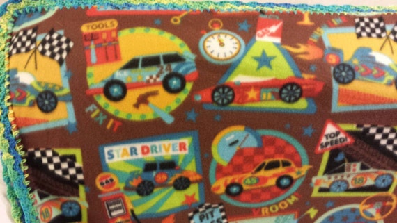 Race Cars Fleece Blanket