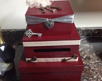 Lock and Key Wedding Card Box