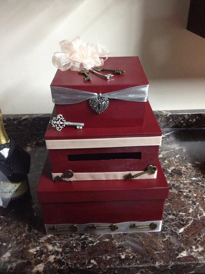 Lock and Key Wedding Card Box