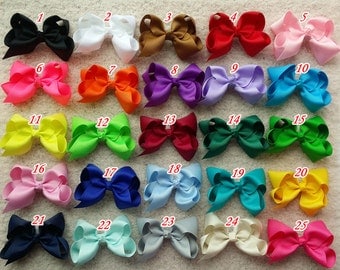 10% off! set of 20 pcs 6 inch hair bows for girls, baby girls hair bows, large hair bow , bow girl hair, teens hair bow,classic hair bows Q
