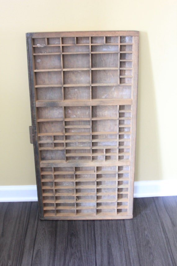 Vintage Printers Tray Box Divider Decorative Shadowbox