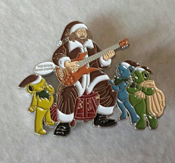 Items similar to The Music Never Stopped Jerry Garcia Santa Claus With ...