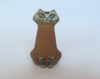 Lisa Larson Cat Figurine - Lila Zoo Series for Gustavsberg Sweden