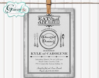 Rehearsal Dinner Invitation, Bridal Luncheon Invitation, Bridal Brunch Invitation, Bridesmaids Luncheon Invitation, Bridal Shower Invitation