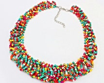 Popular items for colorful necklace on Etsy