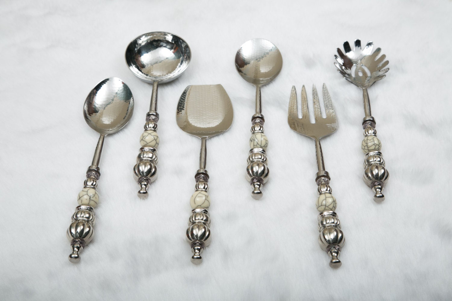 6 Piece Serving Utensil Set by FiligreeForHome on Etsy