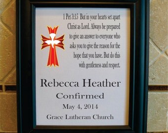 Confirmation Gift for Girl - Confirmation print - Bible Verse - Gift from Godparents - Gift for Godchild - Goddaughter Gift (co101a)