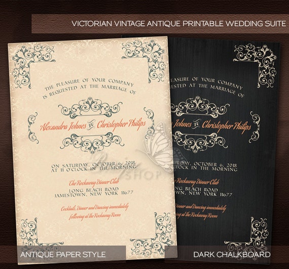 Victorian Style Invitations 6