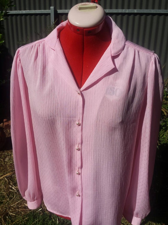 baby pink net blouse