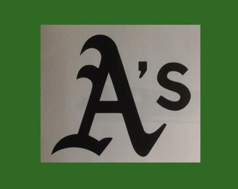 Oakland A's / Oakland Athletics A's Logo Vinyl Car Decal Bumper Sticker - Small & Medium