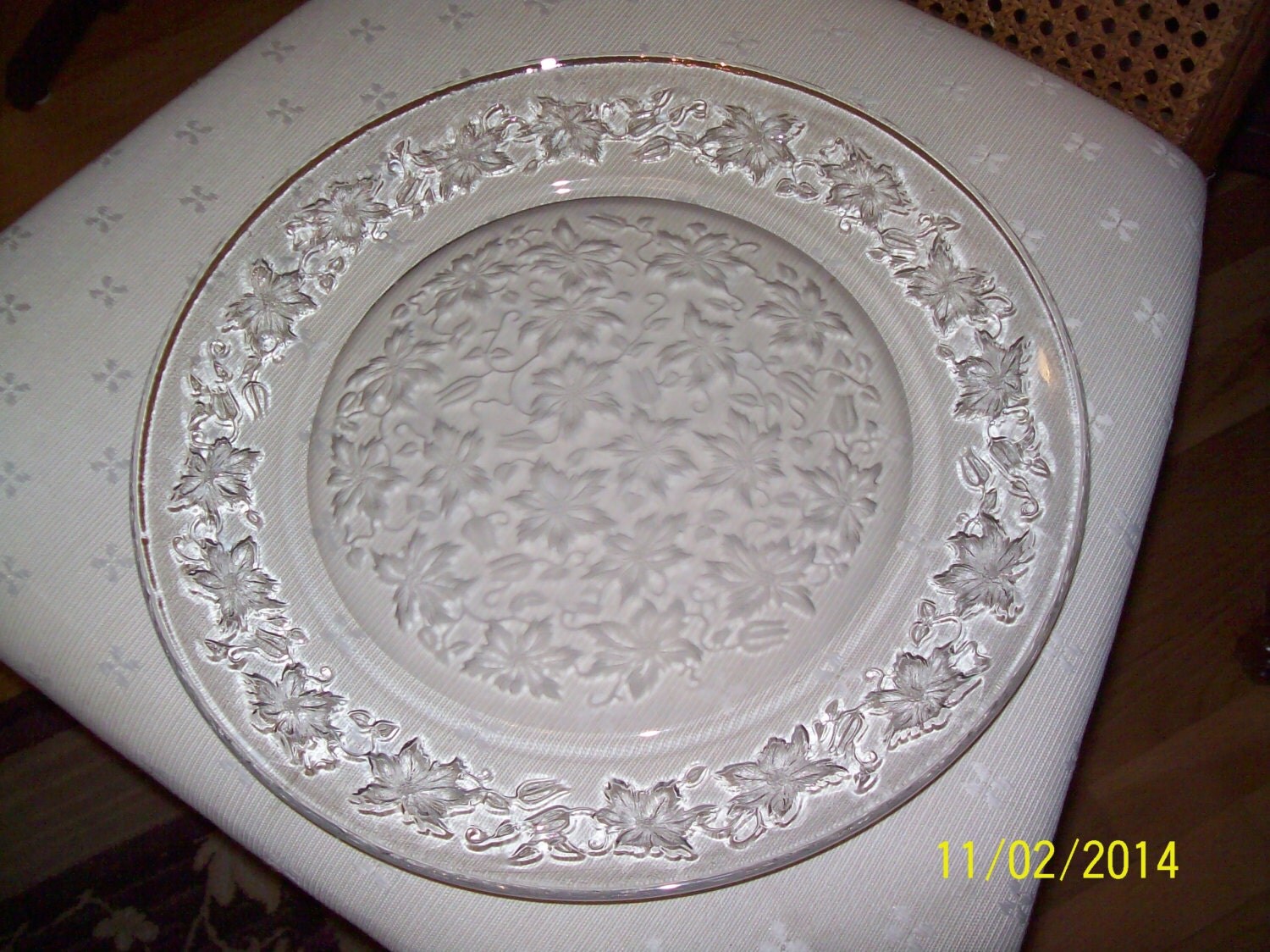 Princess House Fantasia Crystal Platter