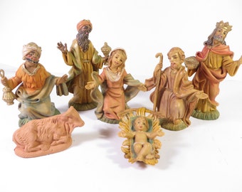 Vintage Nativity Set - Plastic Nativity Creche - Made in Italy Nativity Set