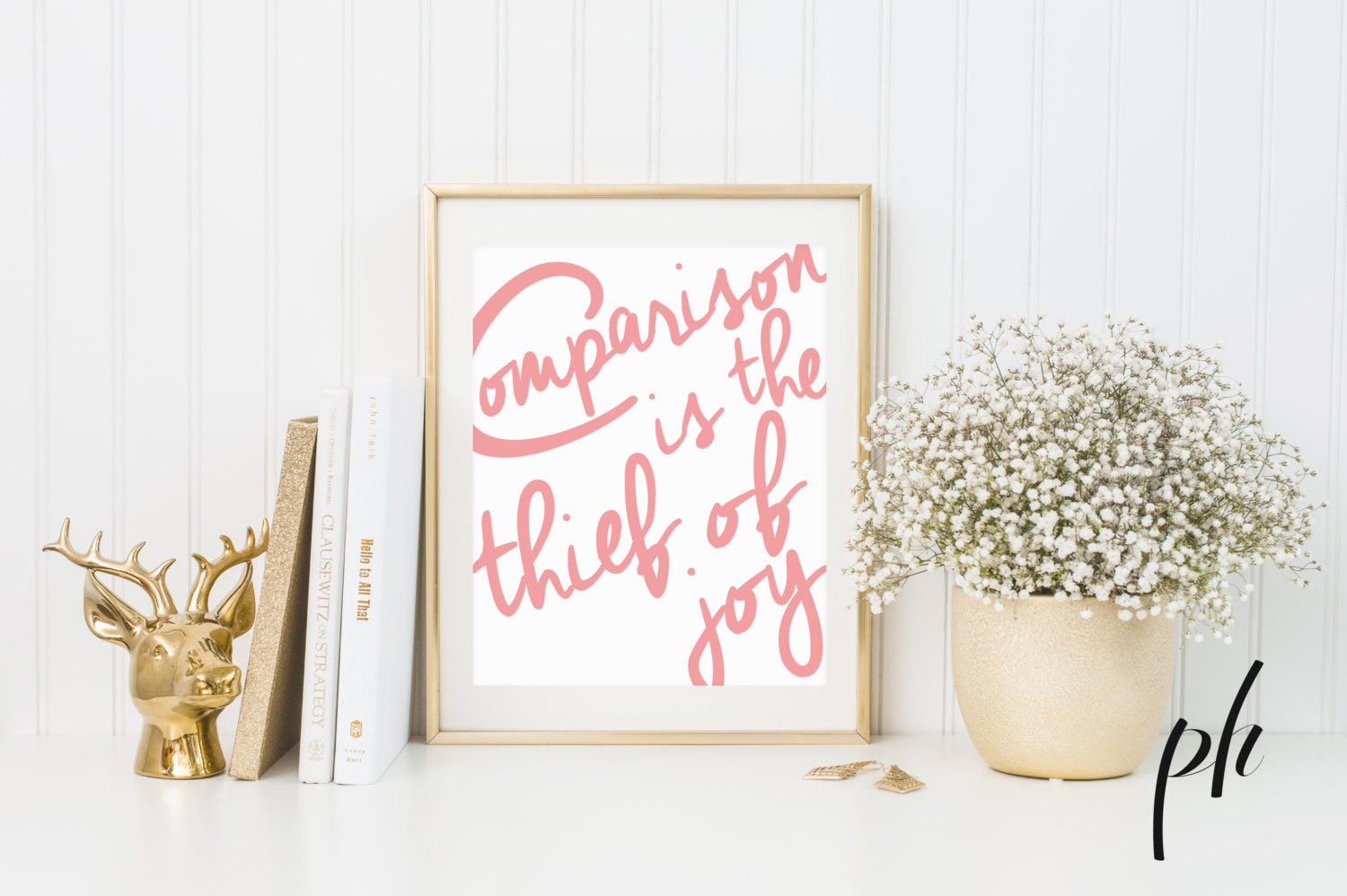 Comparison is the Thief of Joy Wall Art Art Nursery Art
