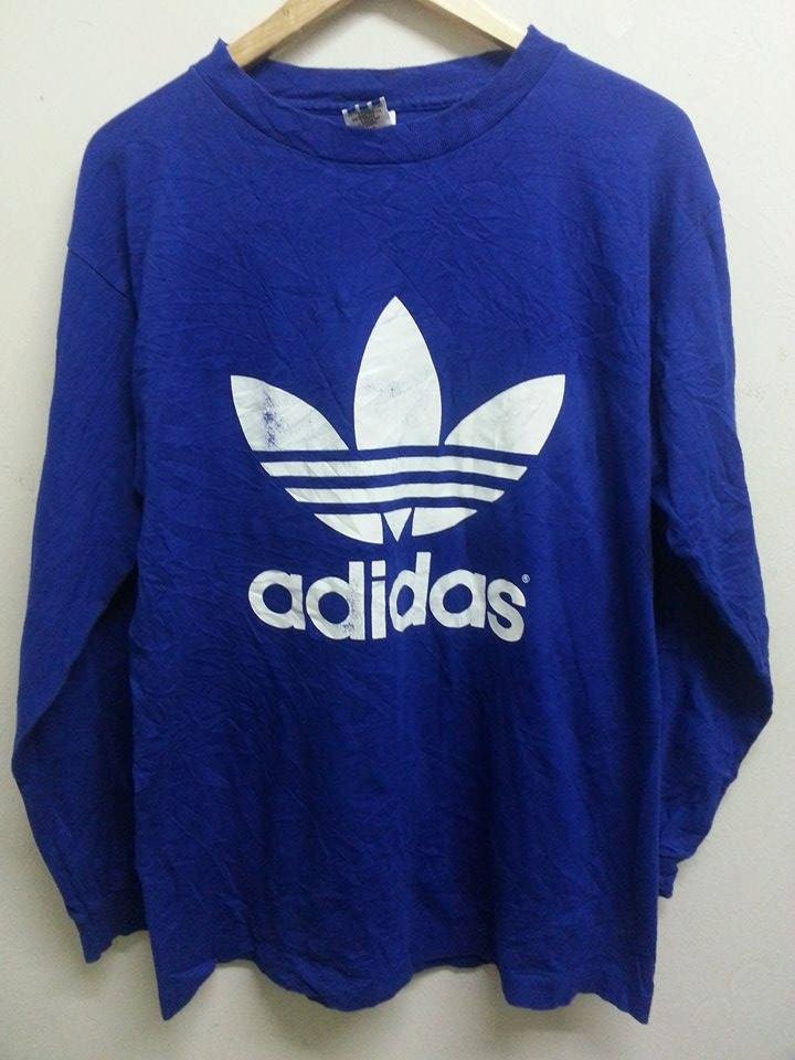 Vintage 1990s Adidas Trefoil Double Side Style Indie Hip Hop Run Dmc ...