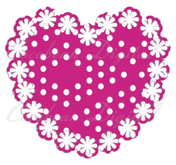 Valentine Daisy Chain Heart svgdxf digital cutting