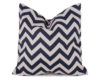 Sale!!!, Outdoor pillow cover, 18x18, Navy blue outdoor pillow, Outdoor throw pillow, Chevron pillow, Outdoor cushion, Cheap pillow