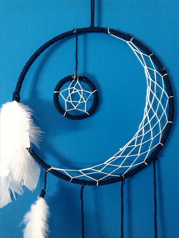 Crescent Moon Dream Catcher // MADE TO ORDER by TheOceanBohemian
