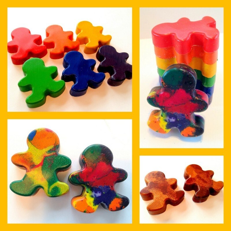 30 Gingerbread Man shaped crayons autism speaks autism